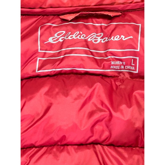 Eddie Bauer Women's Large Down Vest Puffer Packable Outdoor Skiing Snowboarding - Picture 5 of 8